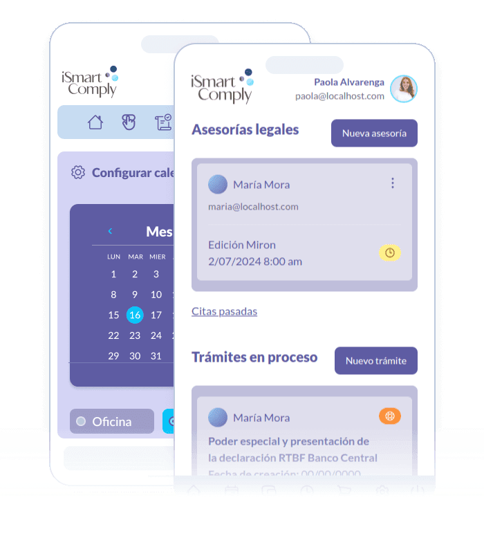 Screenshots of the dashboard project showing mobile version